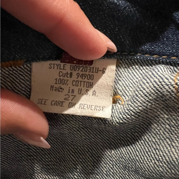 Seven For All Mankind VGT Flared Denim Jeans Size 27 Made In USA No Back Pockets - Picture 7 of 8